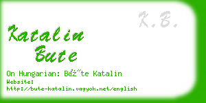 katalin bute business card